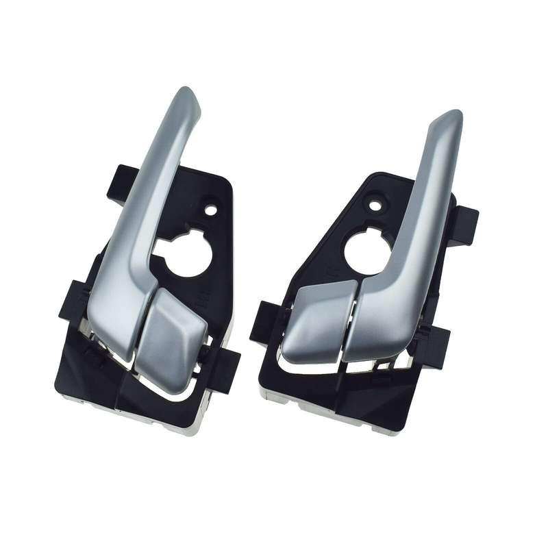 Front Left &amp; Right Interior Door Handles Silver Pair For Kia Picanto 2011-2016