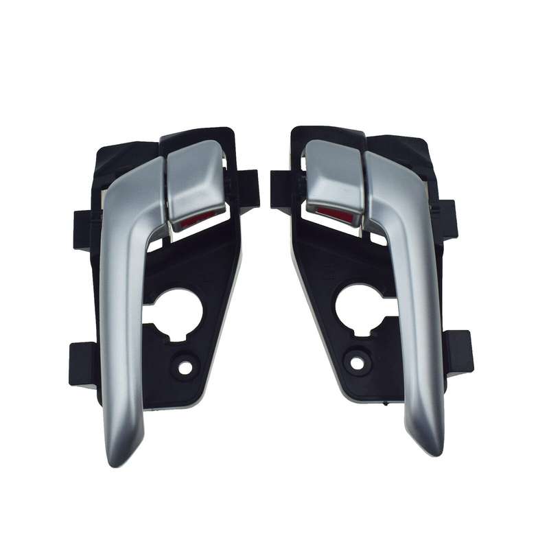 Front Left &amp; Right Interior Door Handles Silver Pair For Kia Picanto 2011-2016