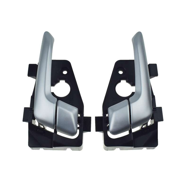 Front Left &amp; Right Interior Door Handles Silver Pair For Kia Picanto 2011-2016