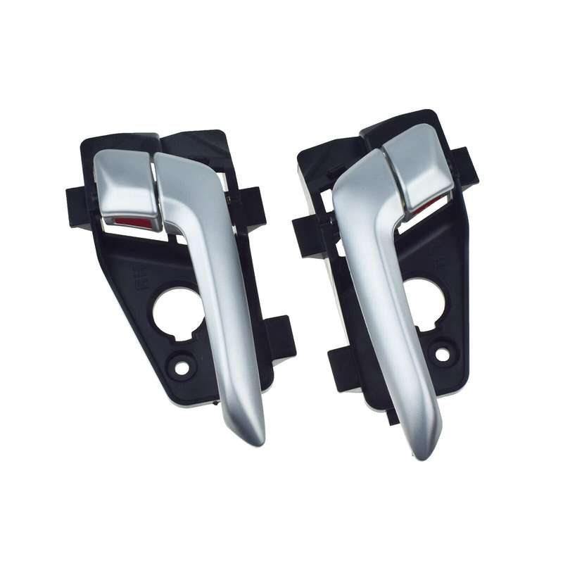 Front Left &amp; Right Interior Door Handles Silver Pair For Kia Picanto 2011-2016