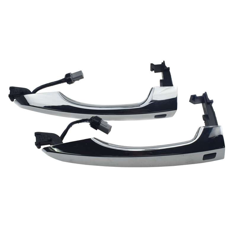 Chrome Front Left &amp; Right Door Smart Key Handles Pair For Hyundai Tucson 2016-20