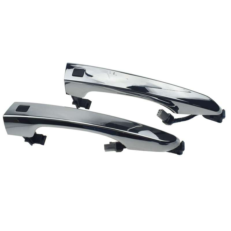 Chrome Front Left &amp; Right Door Smart Key Handles Pair For Hyundai Tucson 2016-20