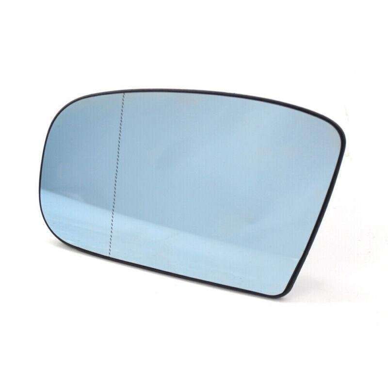 Pair of Heated Door Blue Mirror Glass with Plate For Mercedes-Benz W220 99-02