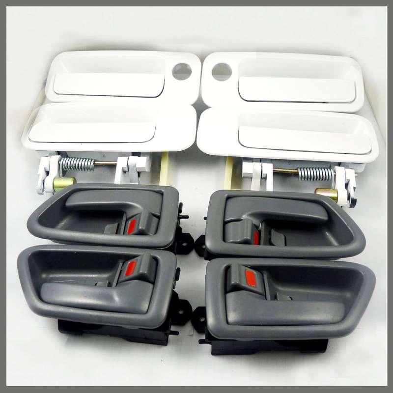 69220AA010 8pcs White Outside Gray Inside Door Handles Kit For Toyota Camry New