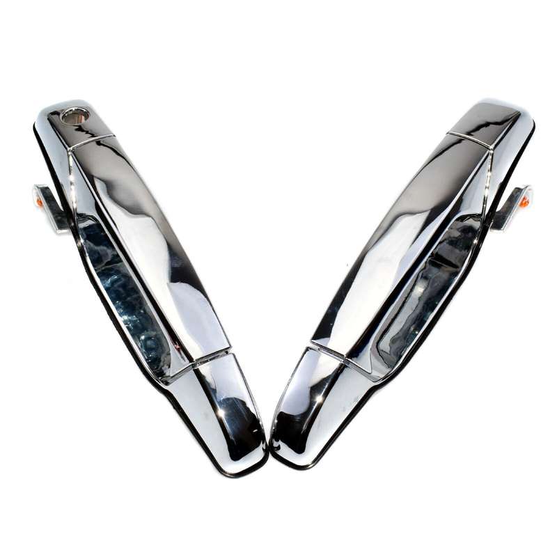 Outside Chrome Door Handles Front L &amp; R For Chevrolet Tahoe Silverado GMC Sierra