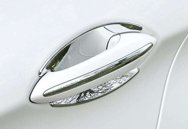 For BMW 5 Series 2011-2017 ABS Chrome Exterior Side Door Bowl Cover Trim 4PCS