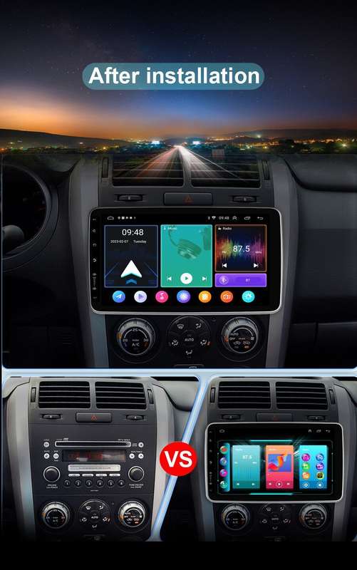 OBD+Double DIN Car Multimedia Android 12 Wifi Stereo 10.1" GPS Radio CarPlay DAB