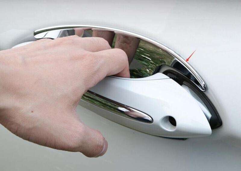 For BMW 5 Series 2011-2017 ABS Chrome Exterior Side Door Bowl Cover Trim 4PCS