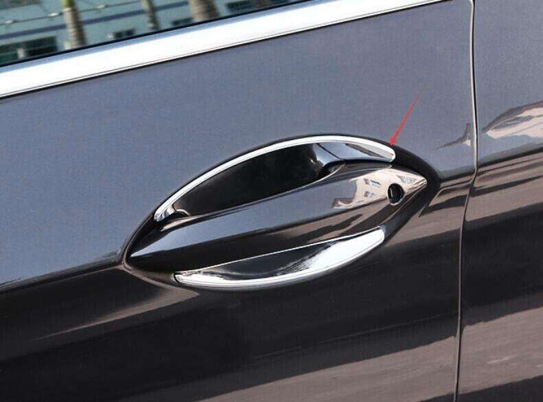 For BMW 5 Series 2011-2017 ABS Chrome Exterior Side Door Bowl Cover Trim 4PCS
