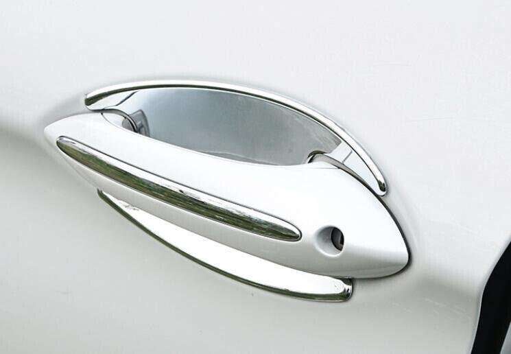 For BMW 5 Series 2011-2017 ABS Chrome Exterior Side Door Bowl Cover Trim 4PCS