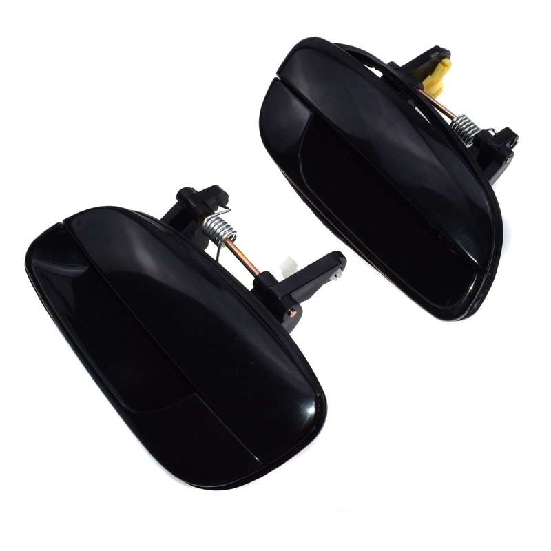 Rear Left &amp; Right Black Outer Door Handles For 2001-2005 Hyundai Elantra Smooth