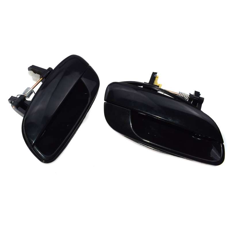 Rear Left &amp; Right Black Outer Door Handles For 2001-2005 Hyundai Elantra Smooth