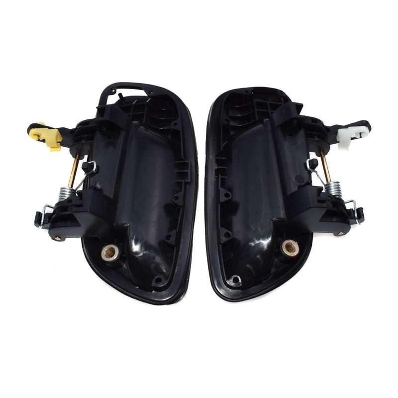Rear Left &amp; Right Black Outer Door Handles For 2001-2005 Hyundai Elantra Smooth