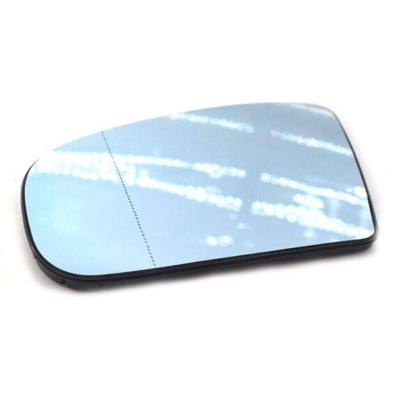 Pair of Heated Door Blue Mirror Glass with Plate For Mercedes-Benz W220 99-02