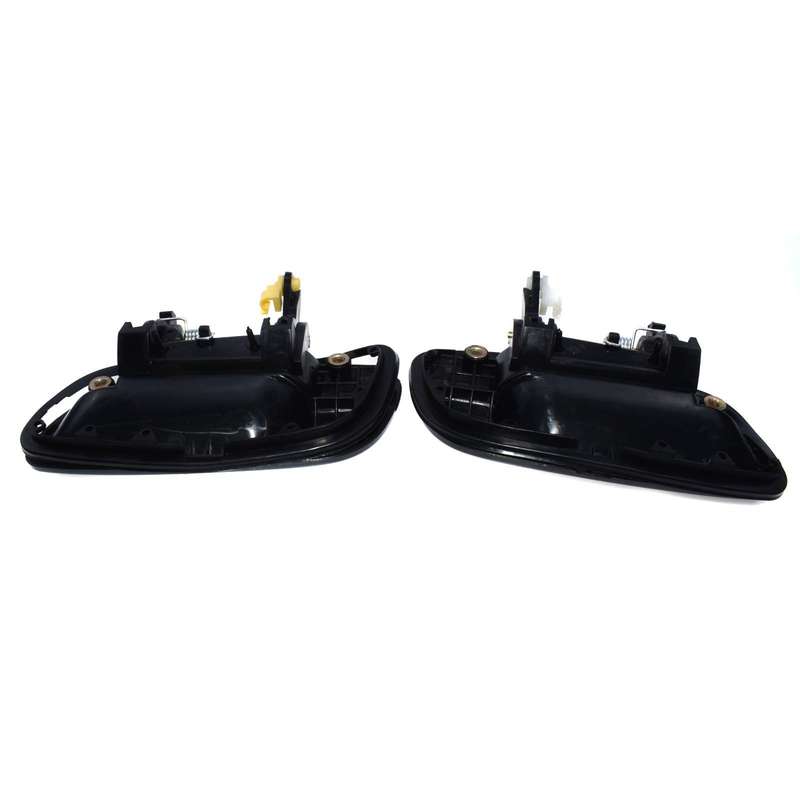 Rear Left &amp; Right Black Outer Door Handles For 2001-2005 Hyundai Elantra Smooth