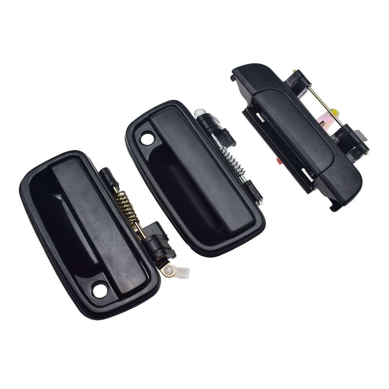 Pair Front Exterior Door Handles + Tailgate Handle For 1995-2004 Toyota Tacoma