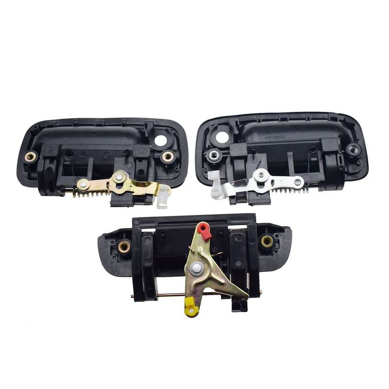 Pair Front Exterior Door Handles + Tailgate Handle For 1995-2004 Toyota Tacoma