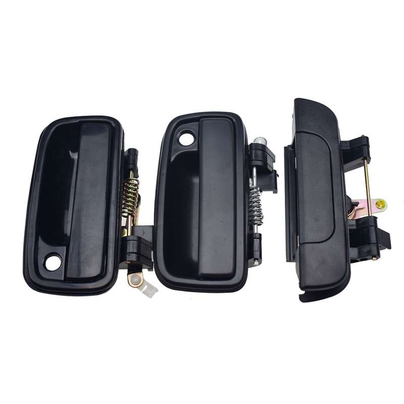 Pair Front Exterior Door Handles + Tailgate Handle For 1995-2004 Toyota Tacoma