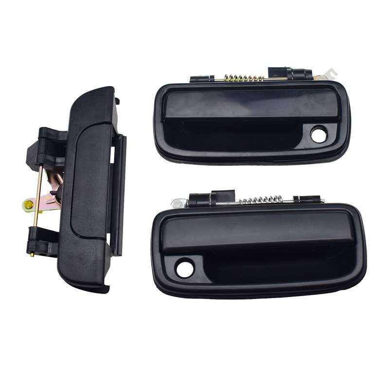 Pair Front Exterior Door Handles + Tailgate Handle For 1995-2004 Toyota Tacoma
