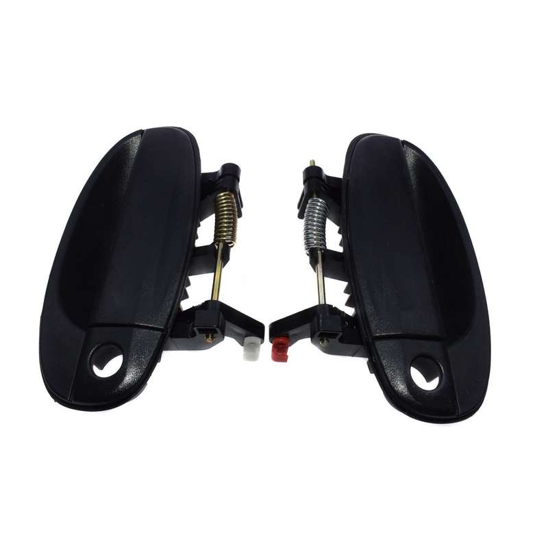 Outside Door Handles Front Left Driver + Right Passenger Black For Chevy Aveo