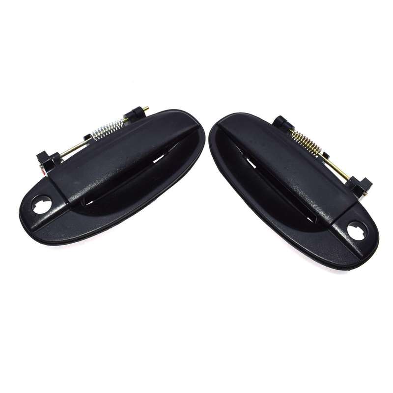 Outside Door Handles Front Left Driver + Right Passenger Black For Chevy Aveo