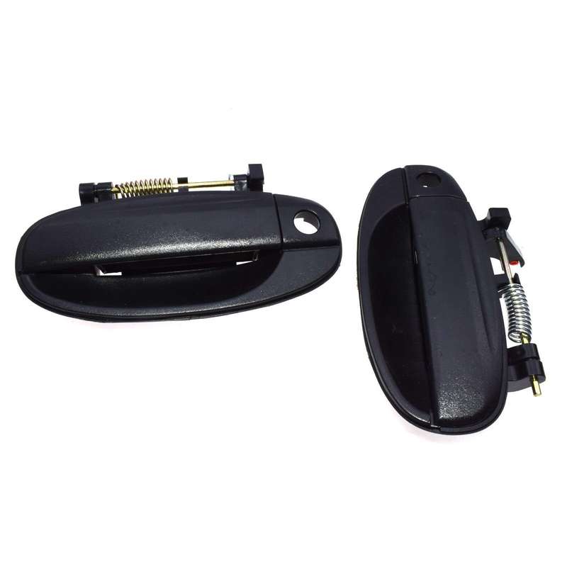 Outside Door Handles Front Left Driver + Right Passenger Black For Chevy Aveo