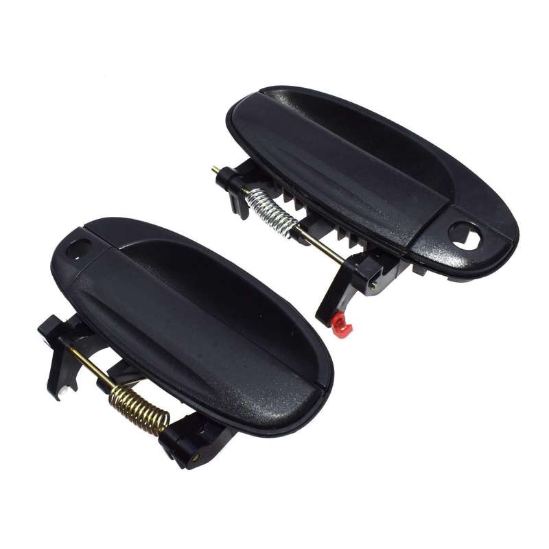 Outside Door Handles Front Left Driver + Right Passenger Black For Chevy Aveo