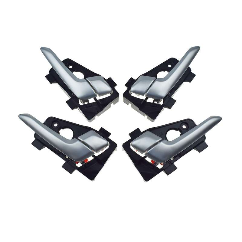 Set of 4 Interior Door Handles Silver FL FR RL RR For Kia Picanto 2011-2016