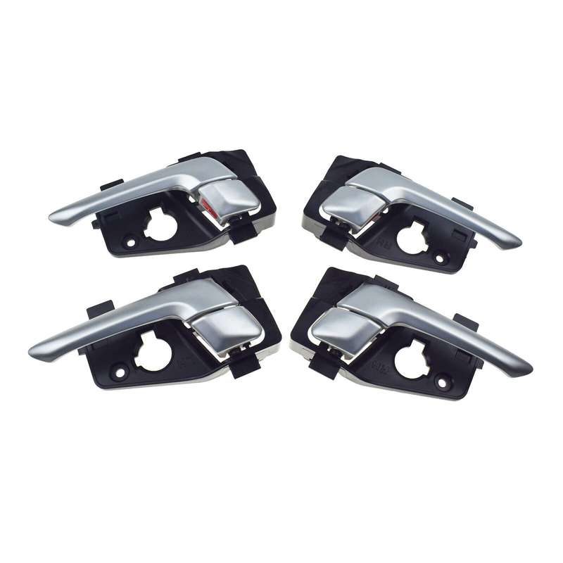 Set of 4 Interior Door Handles Silver FL FR RL RR For Kia Picanto 2011-2016