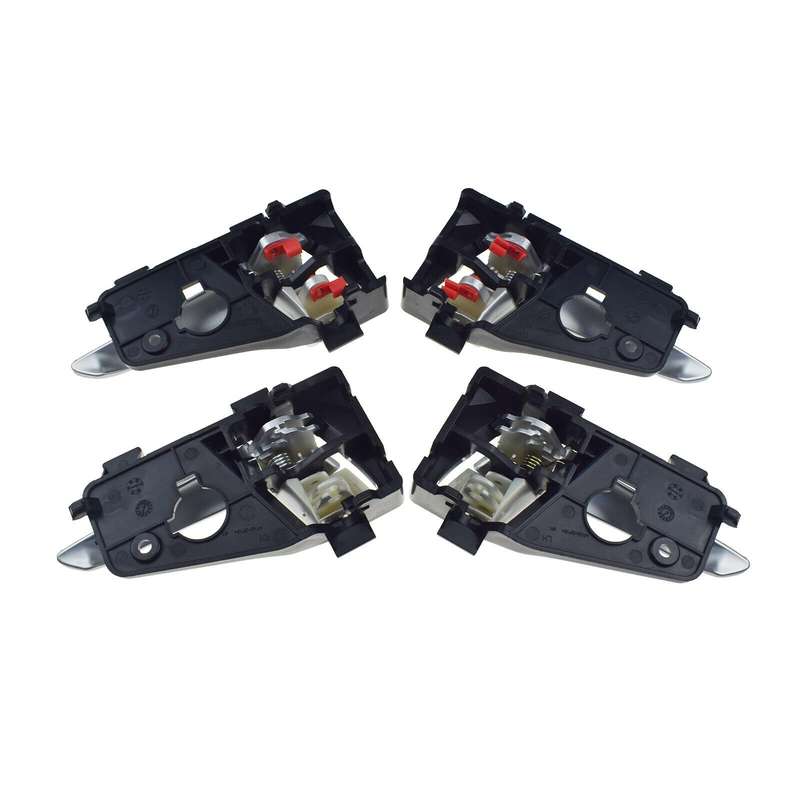 Set of 4 Interior Door Handles Silver FL FR RL RR For Kia Picanto 2011-2016