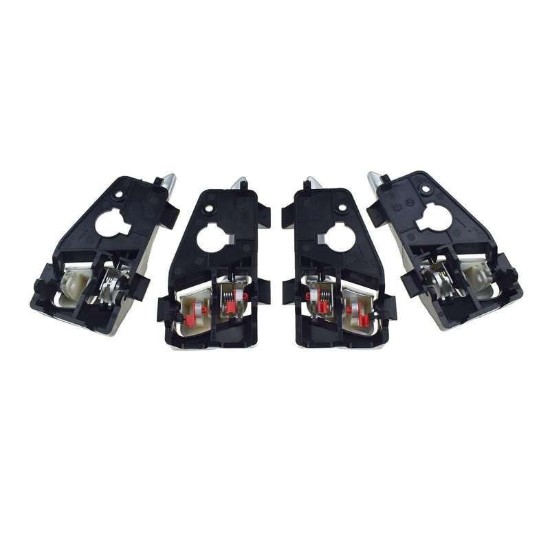 Set of 4 Interior Door Handles Silver FL FR RL RR For Kia Picanto 2011-2016