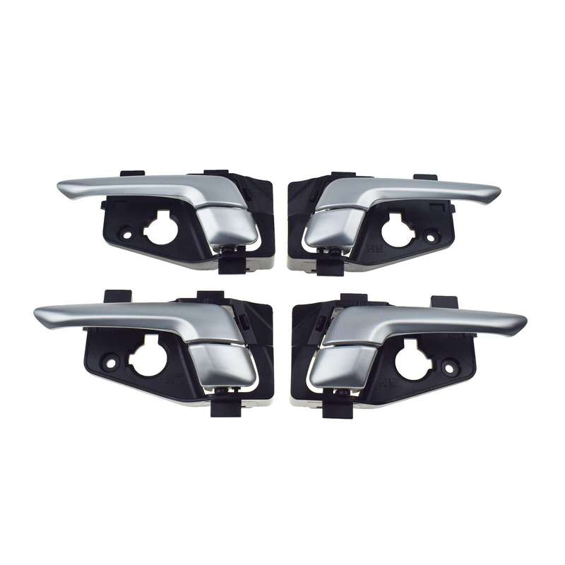 Set of 4 Interior Door Handles Silver FL FR RL RR For Kia Picanto 2011-2016