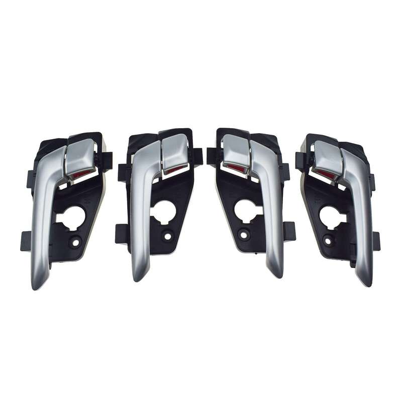 Set of 4 Interior Door Handles Silver FL FR RL RR For Kia Picanto 2011-2016