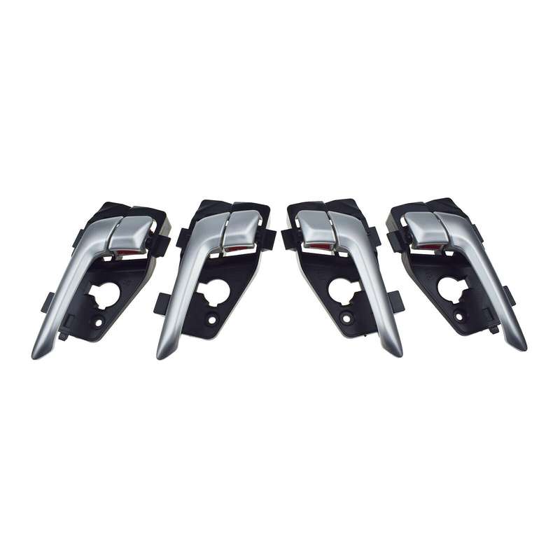 Set of 4 Interior Door Handles Silver FL FR RL RR For Kia Picanto 2011-2016