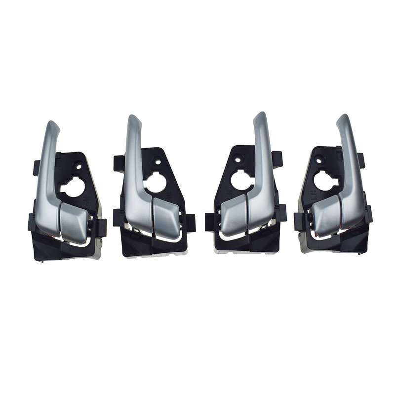 Set of 4 Interior Door Handles Silver FL FR RL RR For Kia Picanto 2011-2016