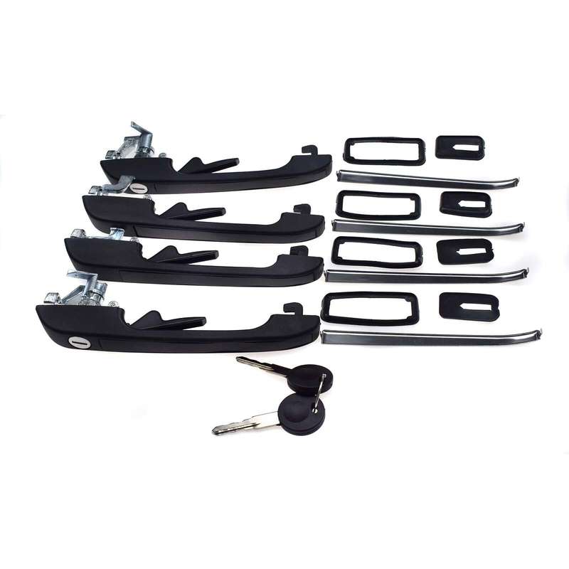 For VW Golf Jetta Rabbit Scirocco Exterior Outer Door Handles 4PCS FL FR RL RR