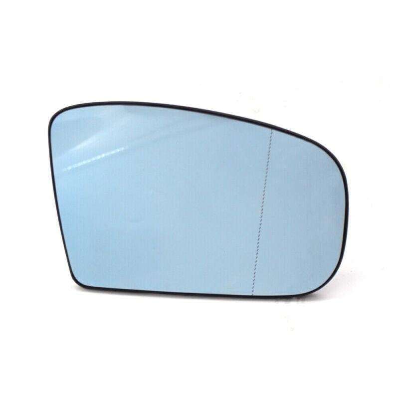 Pair of Heated Door Blue Mirror Glass with Plate For Mercedes-Benz W220 99-02