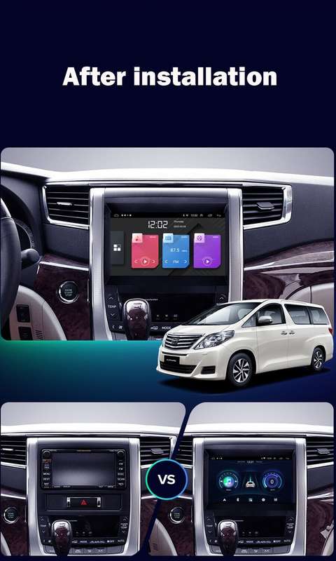 Android 13 CarPlay Car Stereo Radio For Toyota Alphard H20 2008-2014 BT GPS Navi