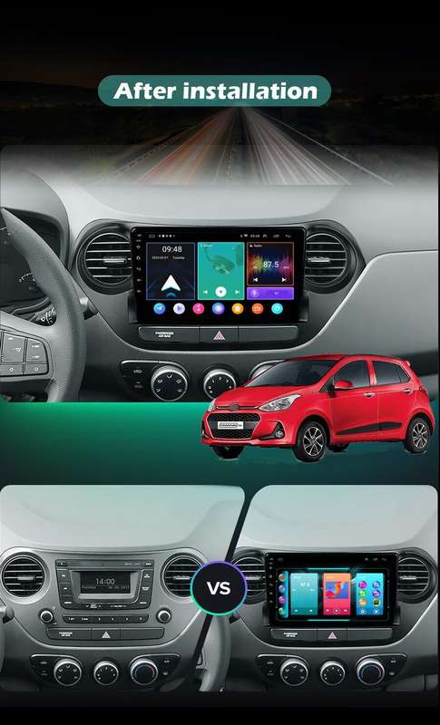 2+32GB CarPlay GPS Navigation DAB Autoradio Android 12 For Hyundai i10 2013-2016