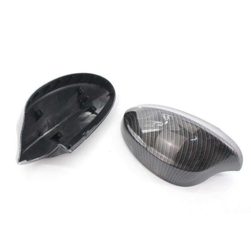 1 Pair Car Carbon Fiber Side Mirror Cover Cap Set For 05-07 BMW E90 Add On Style