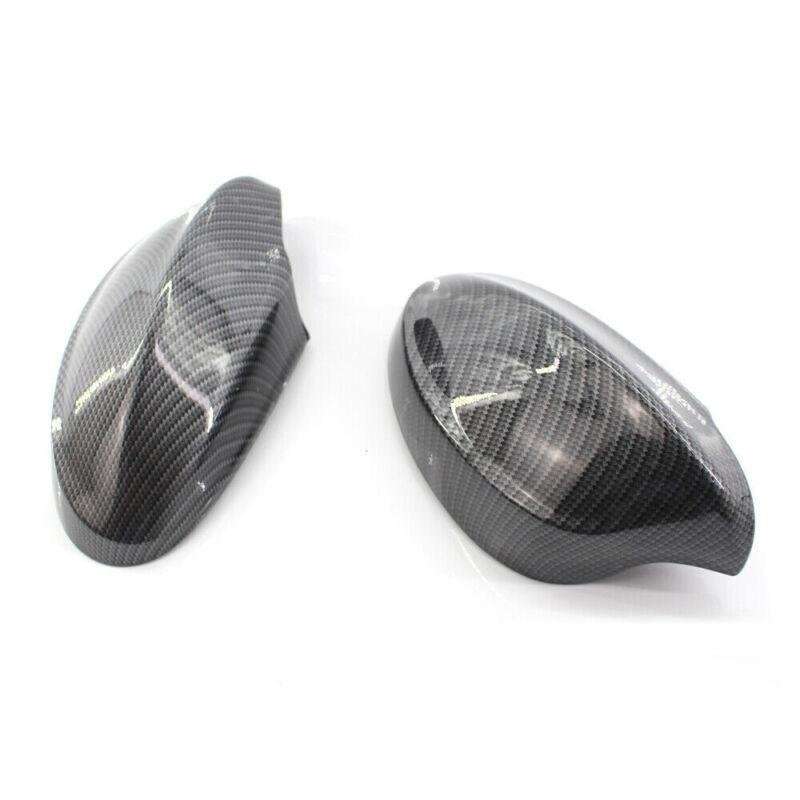 1 Pair Car Carbon Fiber Side Mirror Cover Cap Set For 05-07 BMW E90 Add On Style