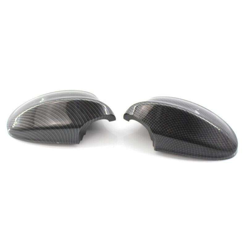 1 Pair Car Carbon Fiber Side Mirror Cover Cap Set For 05-07 BMW E90 Add On Style