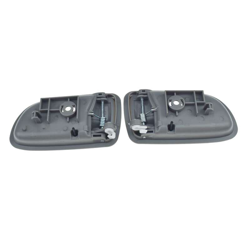 Left &amp; Right Side Interior Inner Door Handles Gray Pair For 2003-2005 Kia Rio