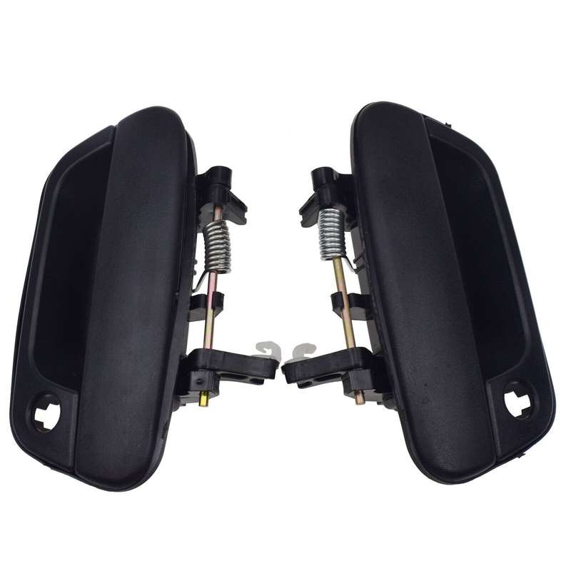 Front Left &amp; Right Exterior Door Handles Black 2PCS For Chevrolet Spark 2013-15