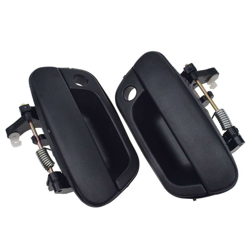 Front Left &amp; Right Exterior Door Handles Black 2PCS For Chevrolet Spark 2013-15