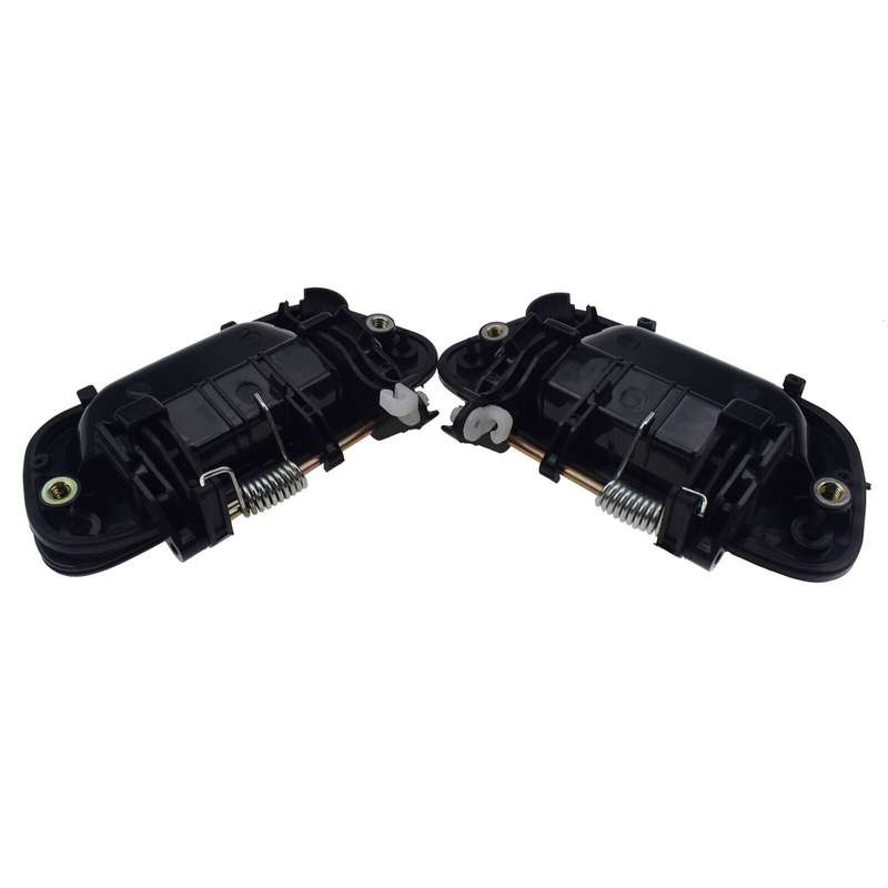 Front Left &amp; Right Exterior Door Handles Black 2PCS For Chevrolet Spark 2013-15