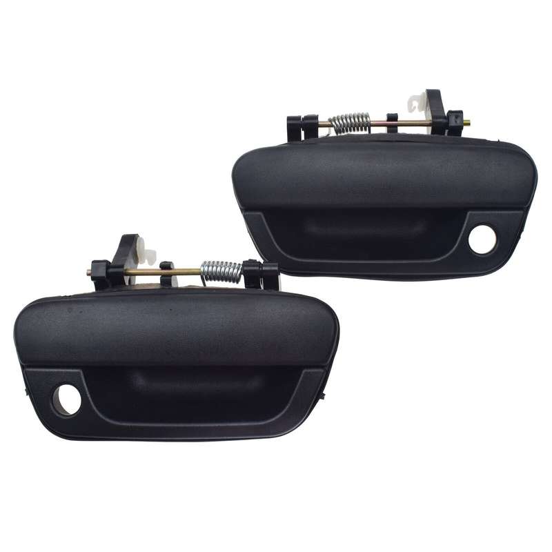Front Left &amp; Right Exterior Door Handles Black 2PCS For Chevrolet Spark 2013-15