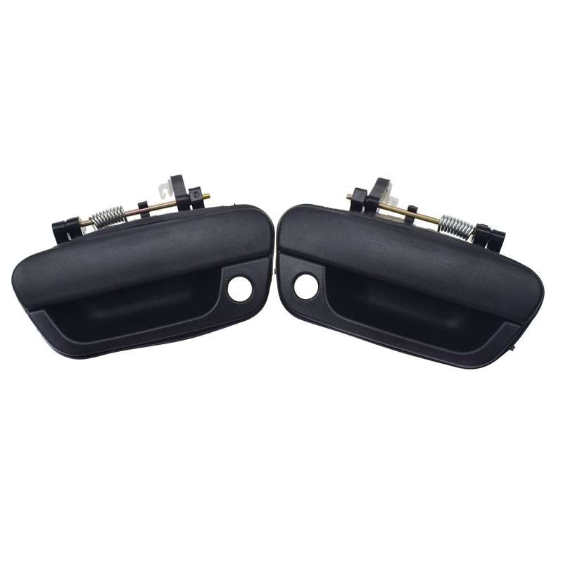 Front Left &amp; Right Exterior Door Handles Black 2PCS For Chevrolet Spark 2013-15