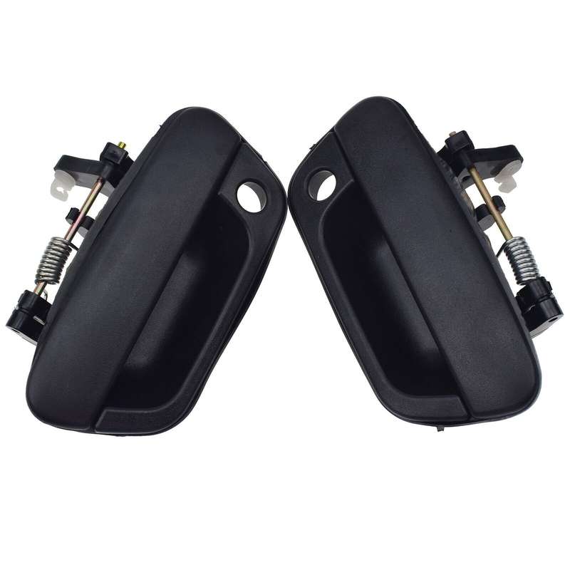 Front Left &amp; Right Exterior Door Handles Black 2PCS For Chevrolet Spark 2013-15
