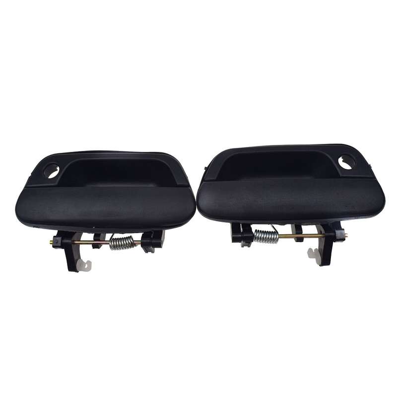 Front Left &amp; Right Exterior Door Handles Black 2PCS For Chevrolet Spark 2013-15